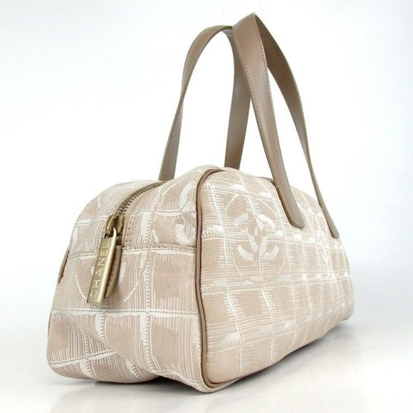 CHANEL Handbag Nylon jacquard with beige Leather - Picture 2 of 15